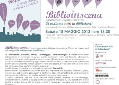 Ci vediamo tutti in biblioteca Teatro Sguardo Oltre