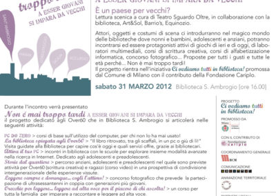 Ci vediamo tutti in biblioteca Teatro Sguardo Oltre