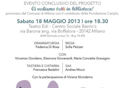 Ci vediamo tutti in biblioteca Teatro Sguardo Oltre